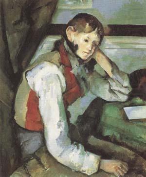Paul Cezanne Boy with a Red Waistcoat (mk09) china oil painting image